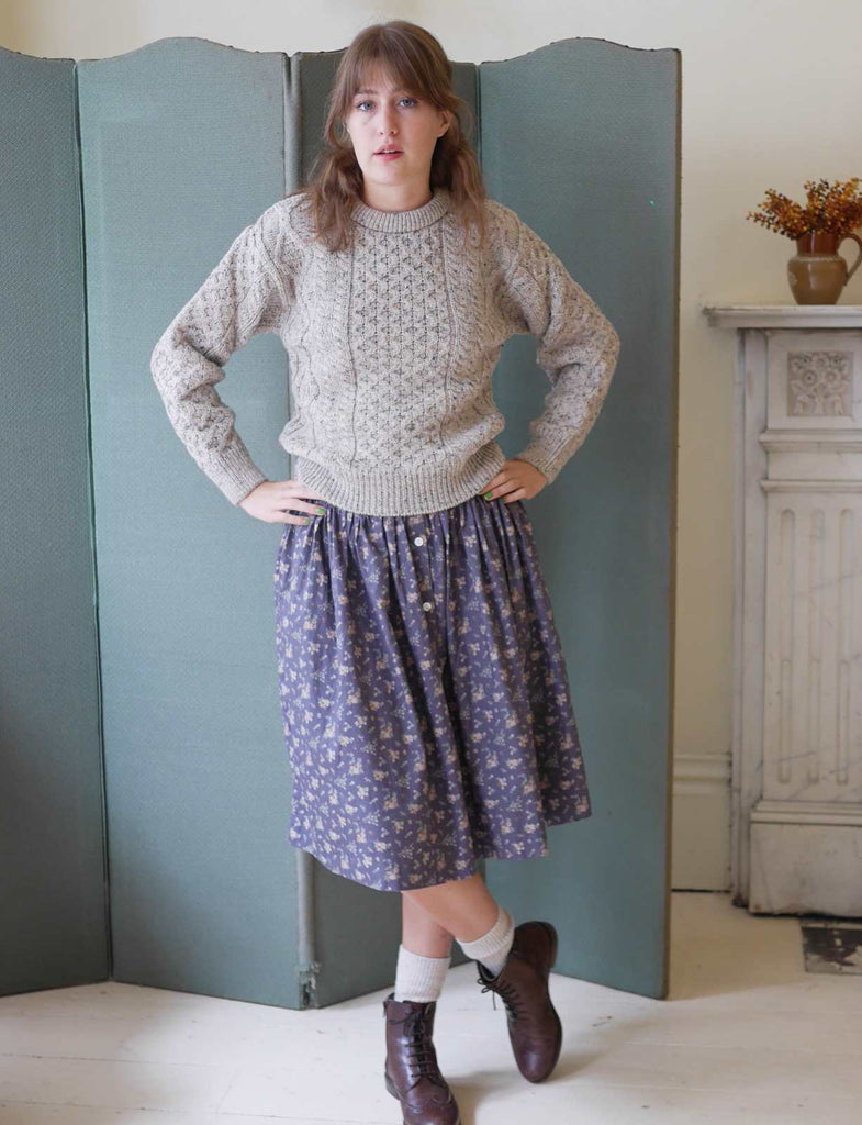 Unisex Aran Jumper - Oatmeal