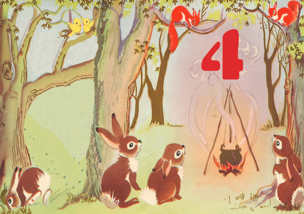 4 Bunnies - Birthday card - Homeware Store