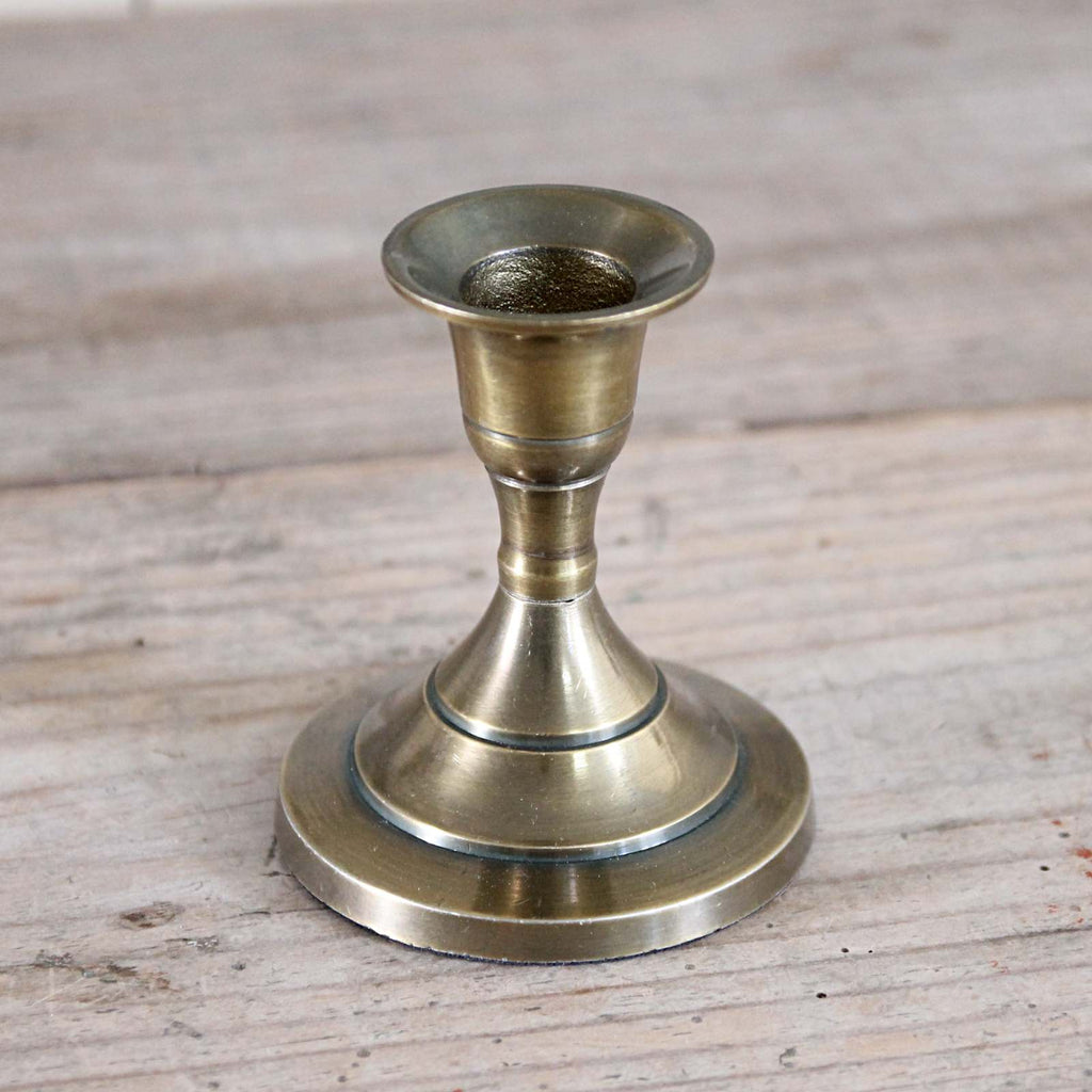 Small Traditional Brass Candlestick