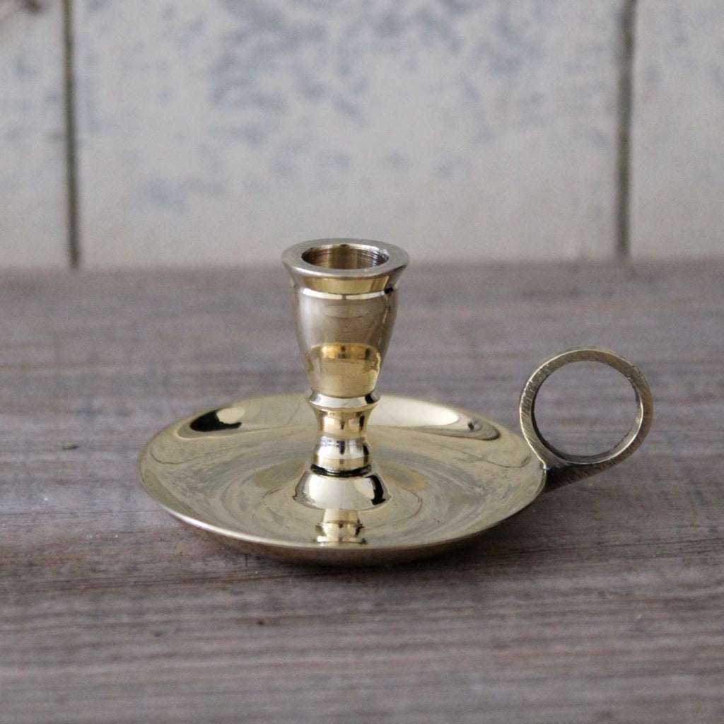 Brass Nightstand Taper Candle Holder Closet & Botts