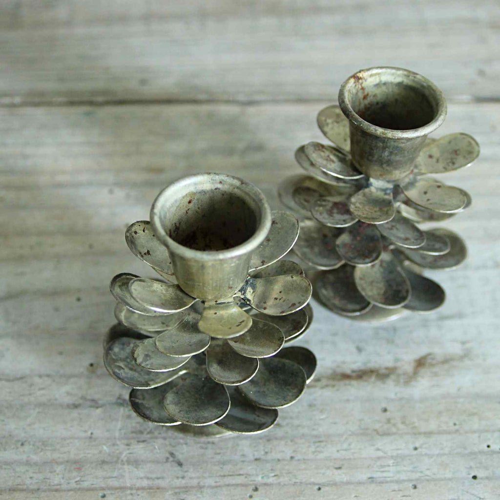 Pine Cone Dinner Candle Holder