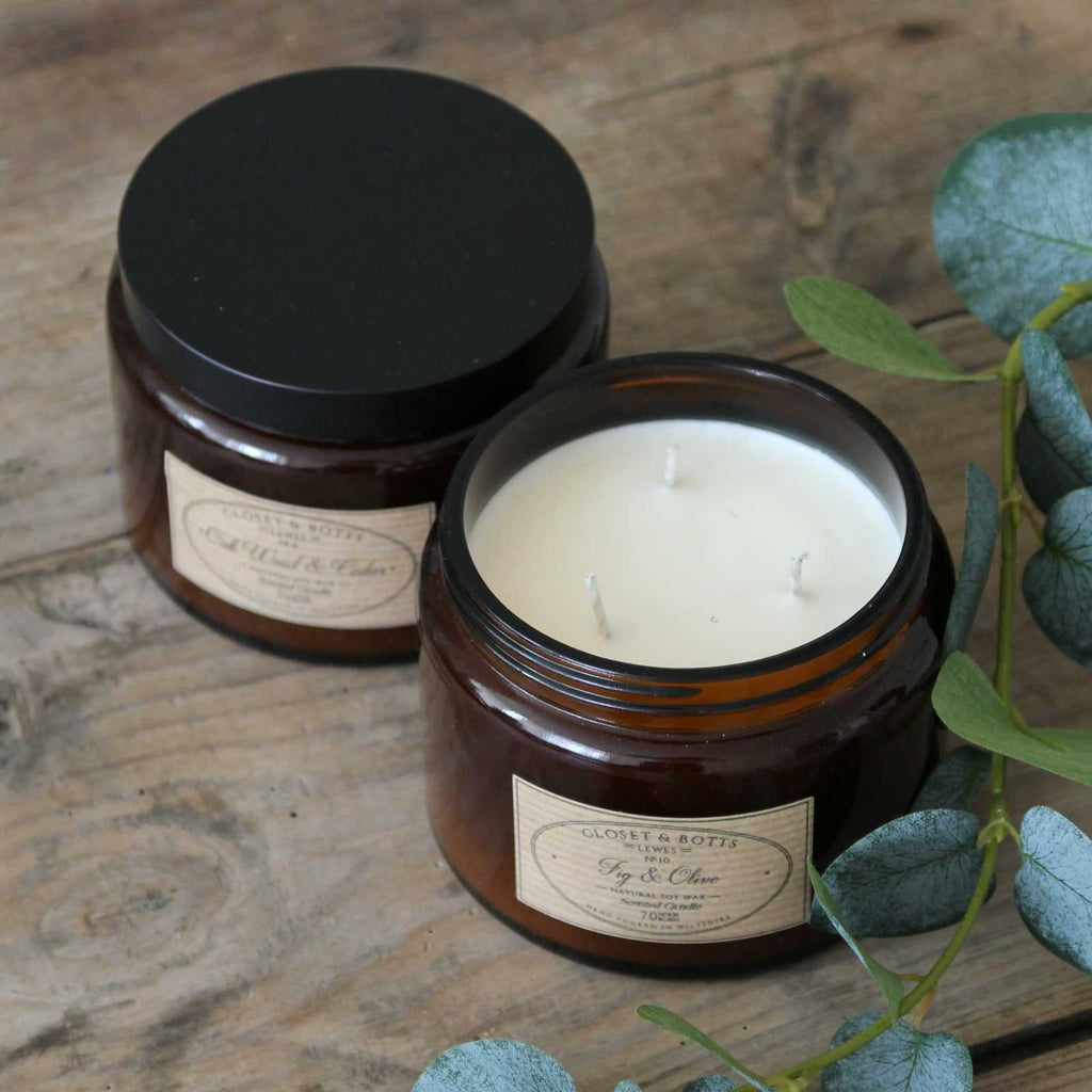 Vegan Soy wax scented candles, three wicks