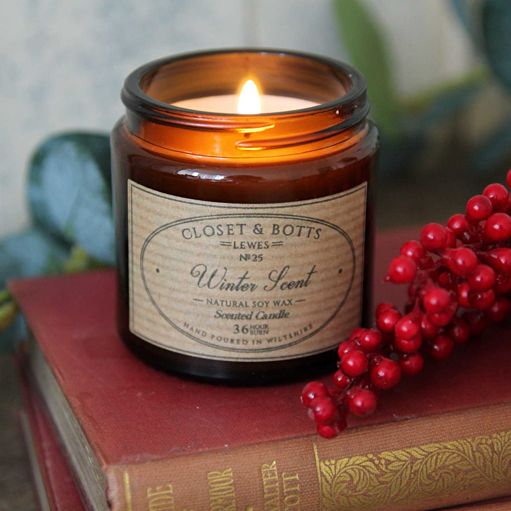 Vegan Soy wax scented candle, Winter Scent Christmas candle