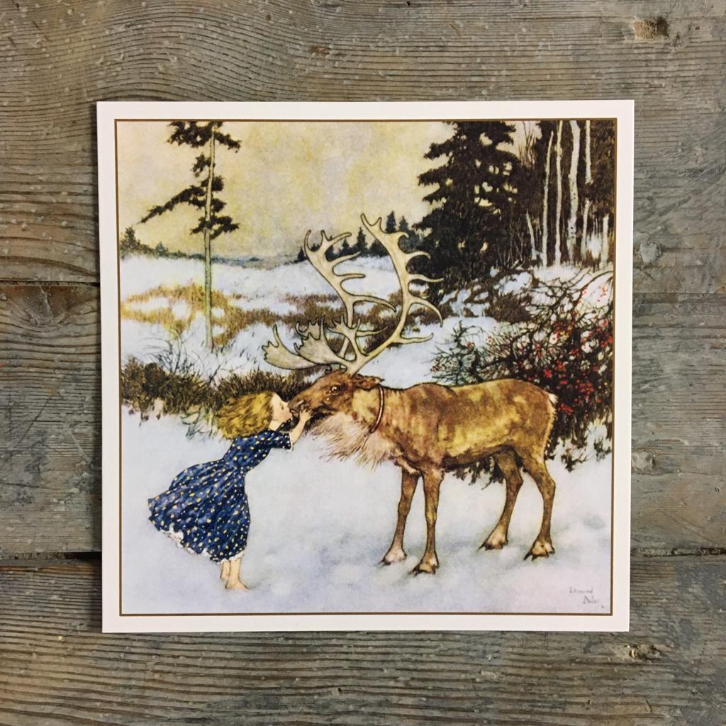 Traditional Christmas Cards - Gerda and the Reindeer - Homeware Store