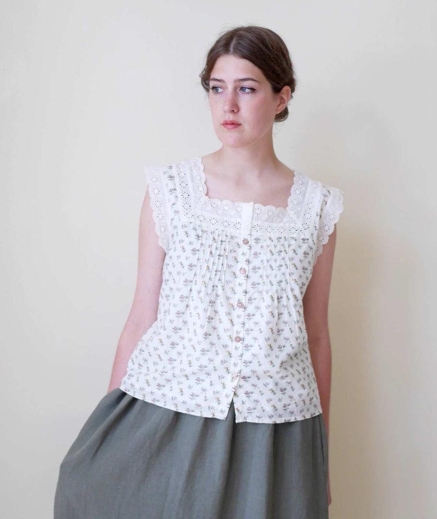 Ladies Clementine Blouse - Cross Stitch Rose