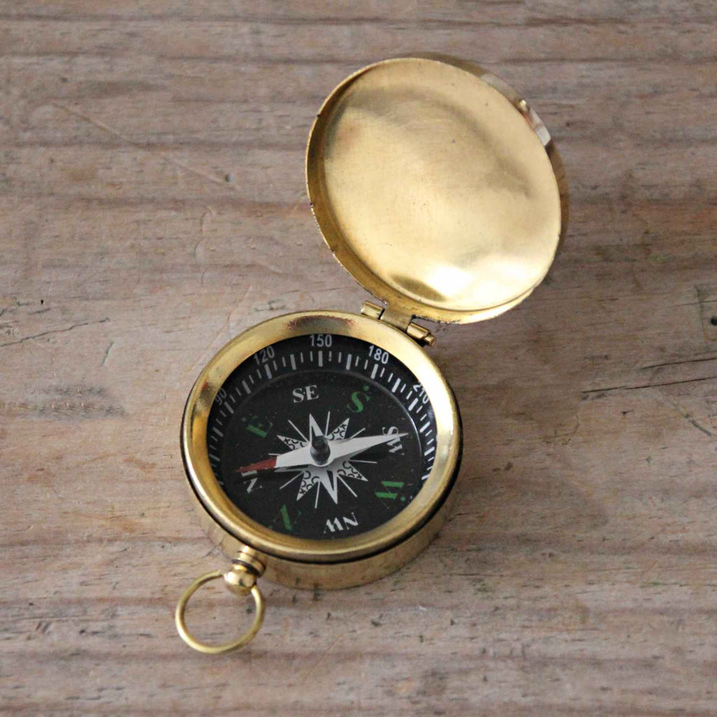 Brass Pocket Compass | Closet & Botts