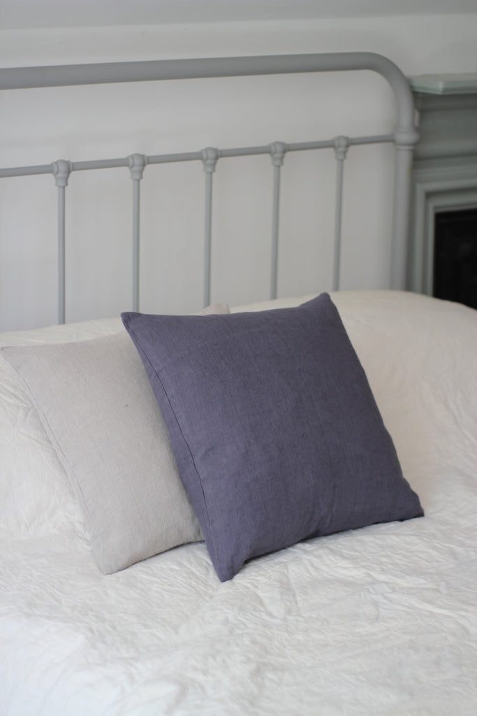 Washed Linen Cushion, Charcoal Grey - Homeware Store