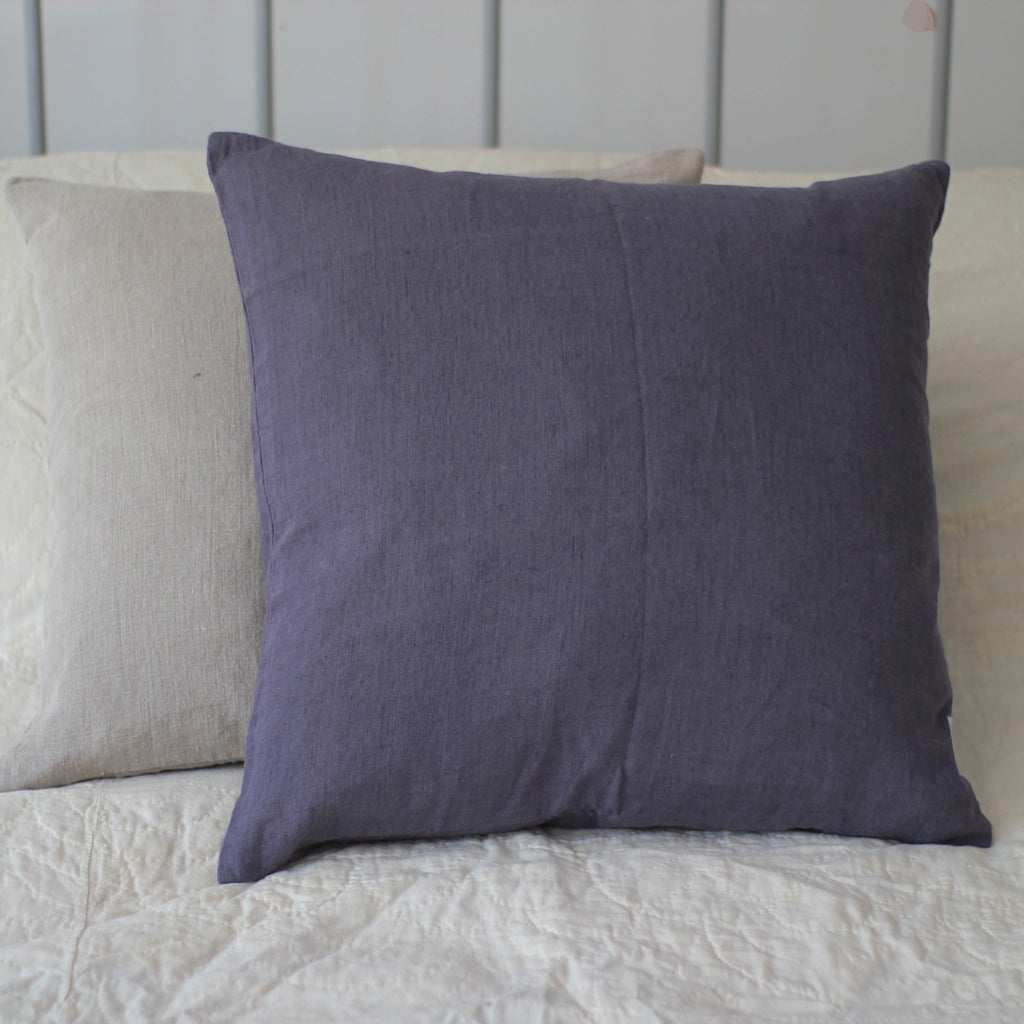 Washed Linen Cushion, Charcoal Grey - Homeware Store