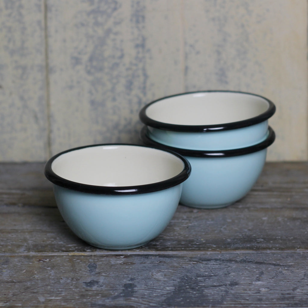 Small Enamel Bowl - Duck Egg - Homeware Store