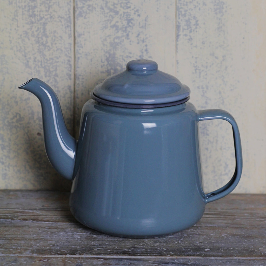 Grey Enamel Teapot