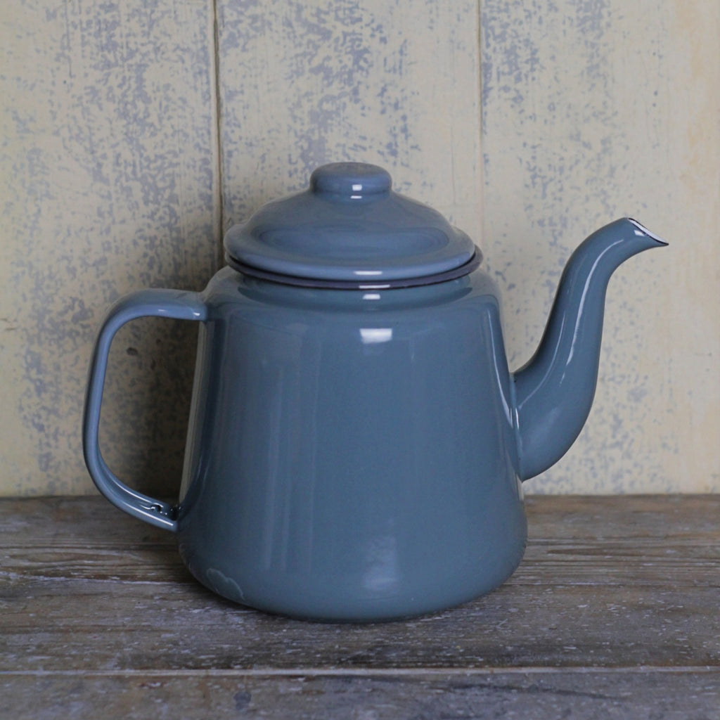 Grey Enamel Teapot