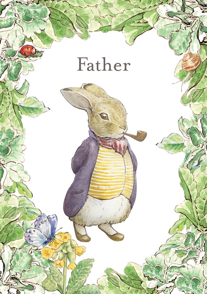 Vintage Card - Beatrix Potter 'Father'  detail