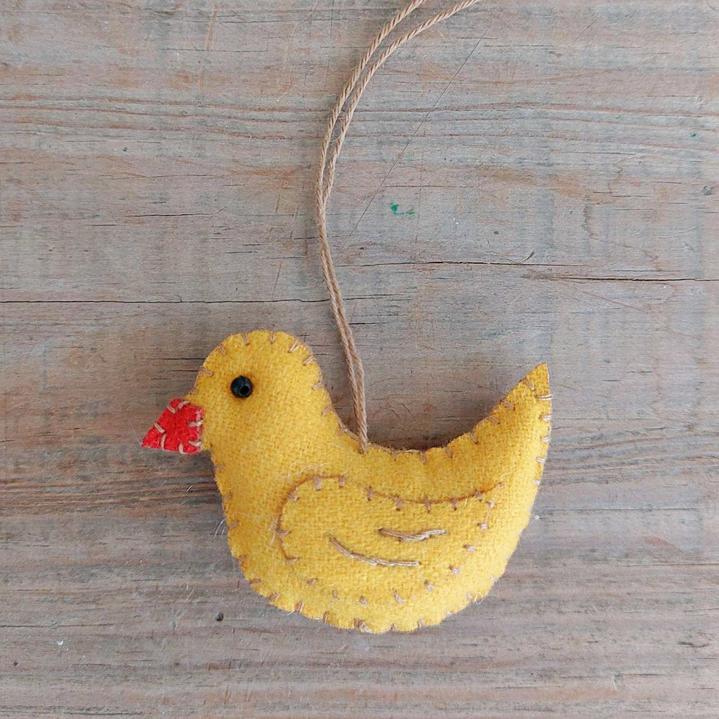 Hanging Felt Chick Easter Decoration