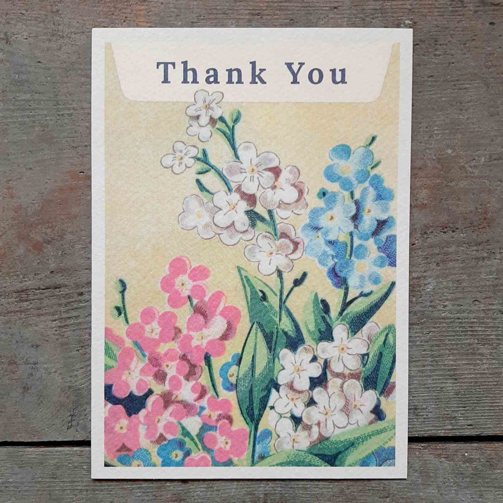 Floral Thank You Card, Vintage Card – Closet & Botts
