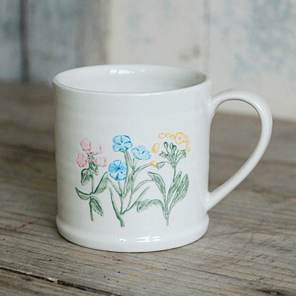 Large Stoneware Mug - Flower Posy