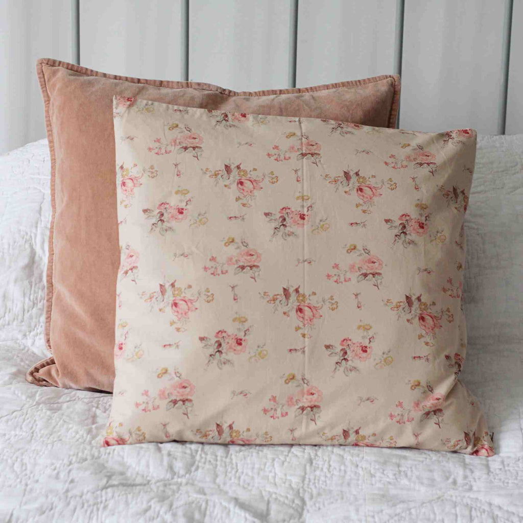 Floral Cushion - Antique Rose