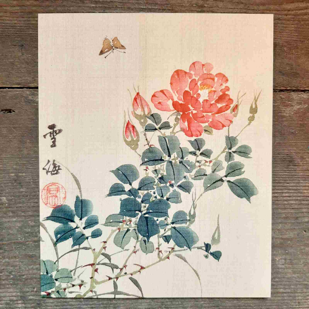 Greeting Card - Rose & Butterfly
