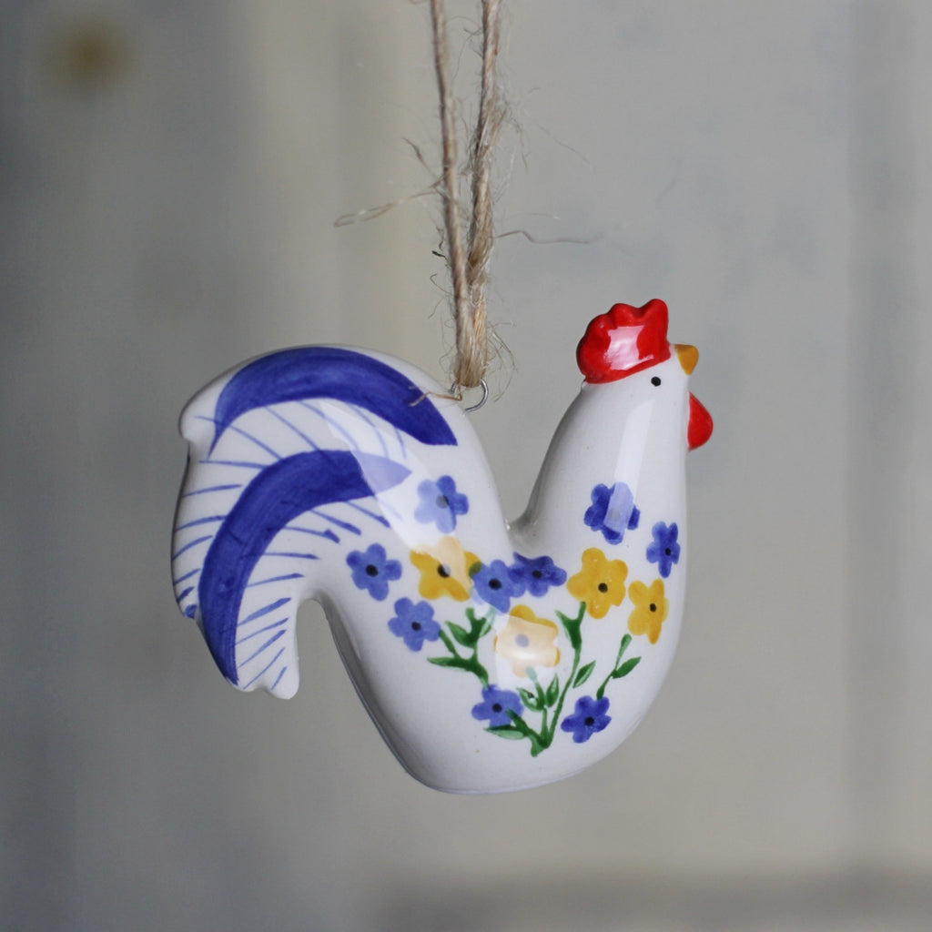 Floral Cockerel Easter Decoration - Homeware Store