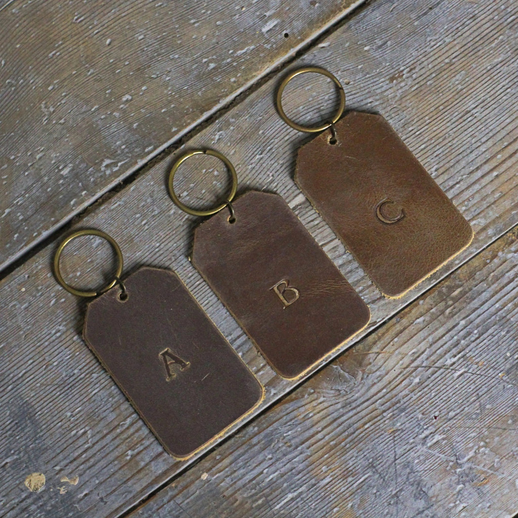Leather Alphabet Keyring - Homeware Store