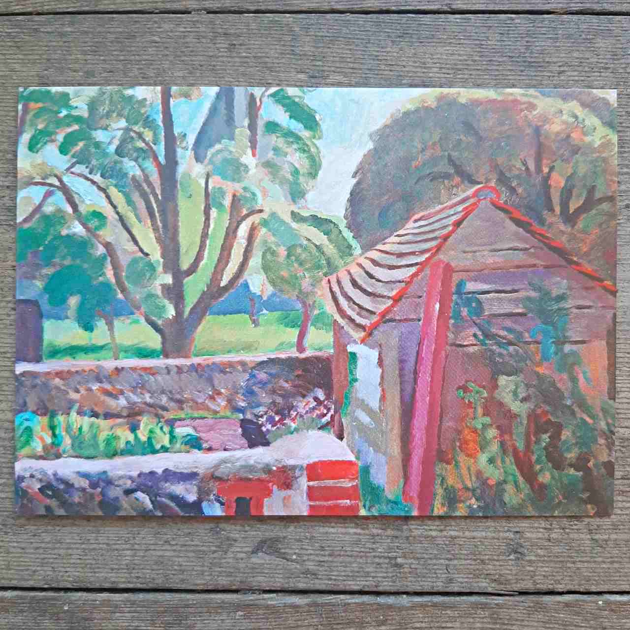 Vintage card - Garden at Monk's House by Vanessa Bell