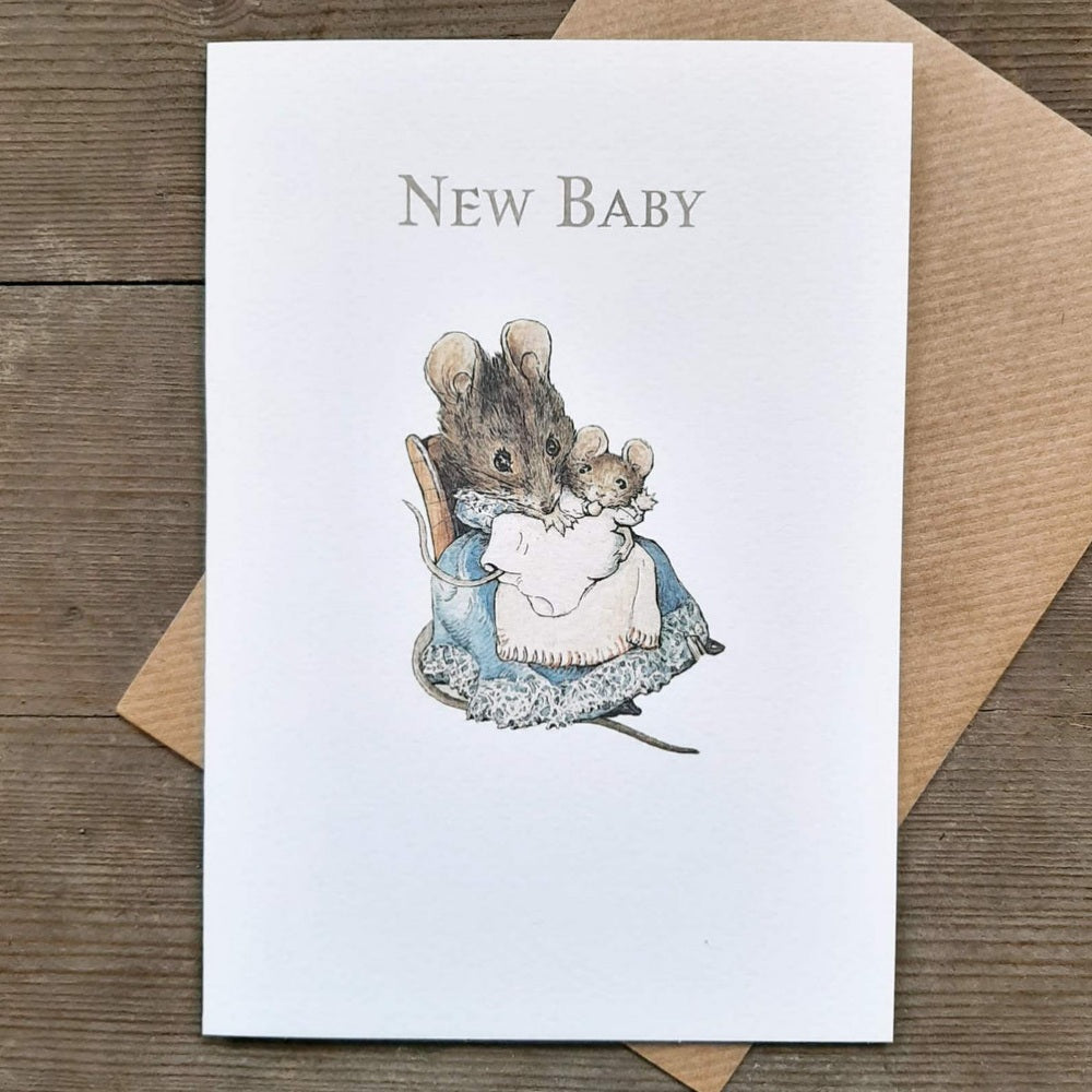 New Baby card with illustration by Beatrix Potter