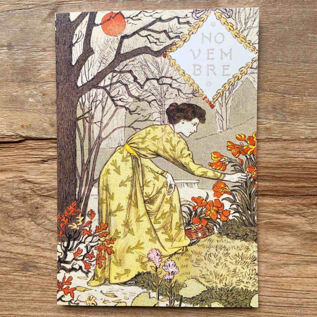 French Months Vintage Greeting card - November