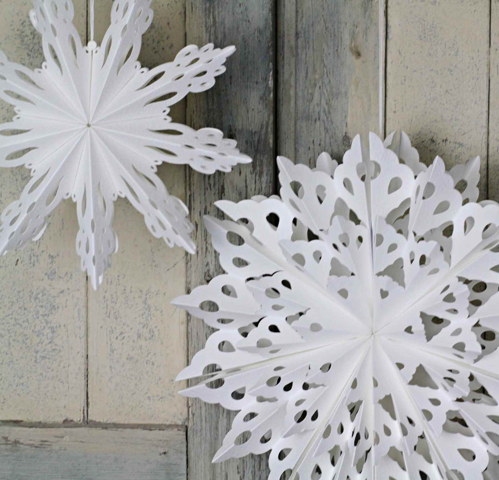 Paper Christmas decorations snowflakes