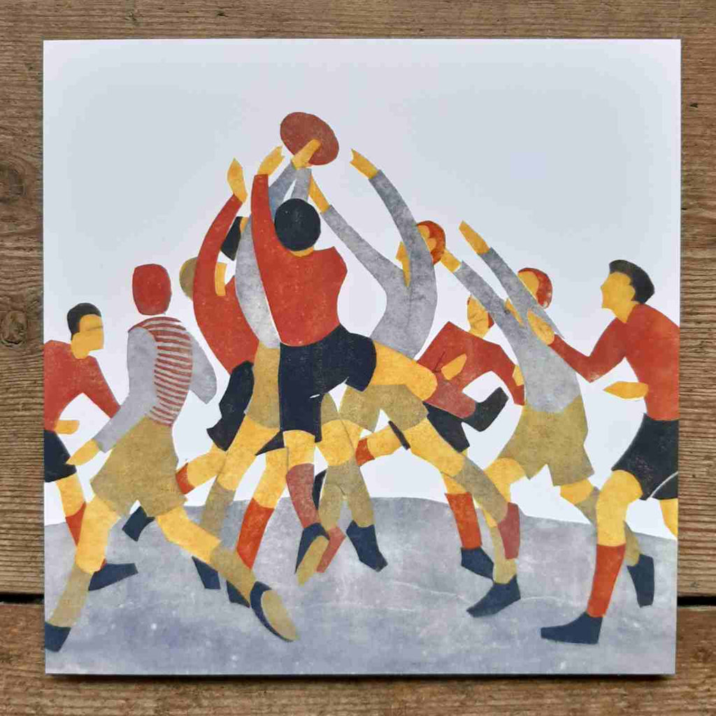 'Passing the Ball' Football vintage card