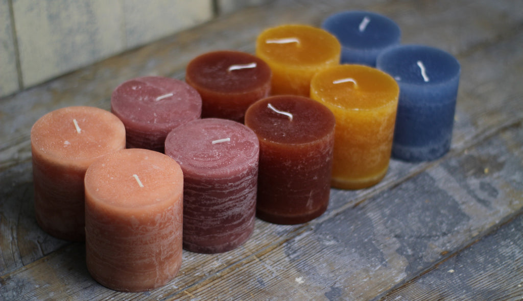 pillar candle in different colours