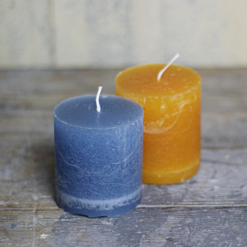 Pillar Candles - Blue - Homeware Store