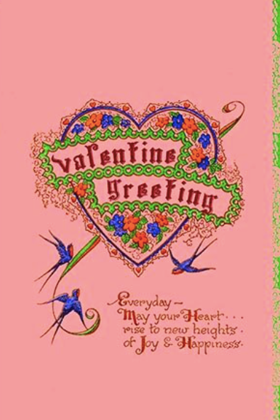 Vintage card - Valentine Heart detail