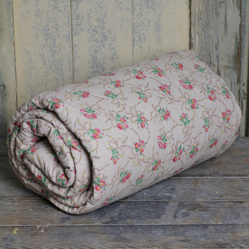 Quilted Bedspread - Vintage Rose