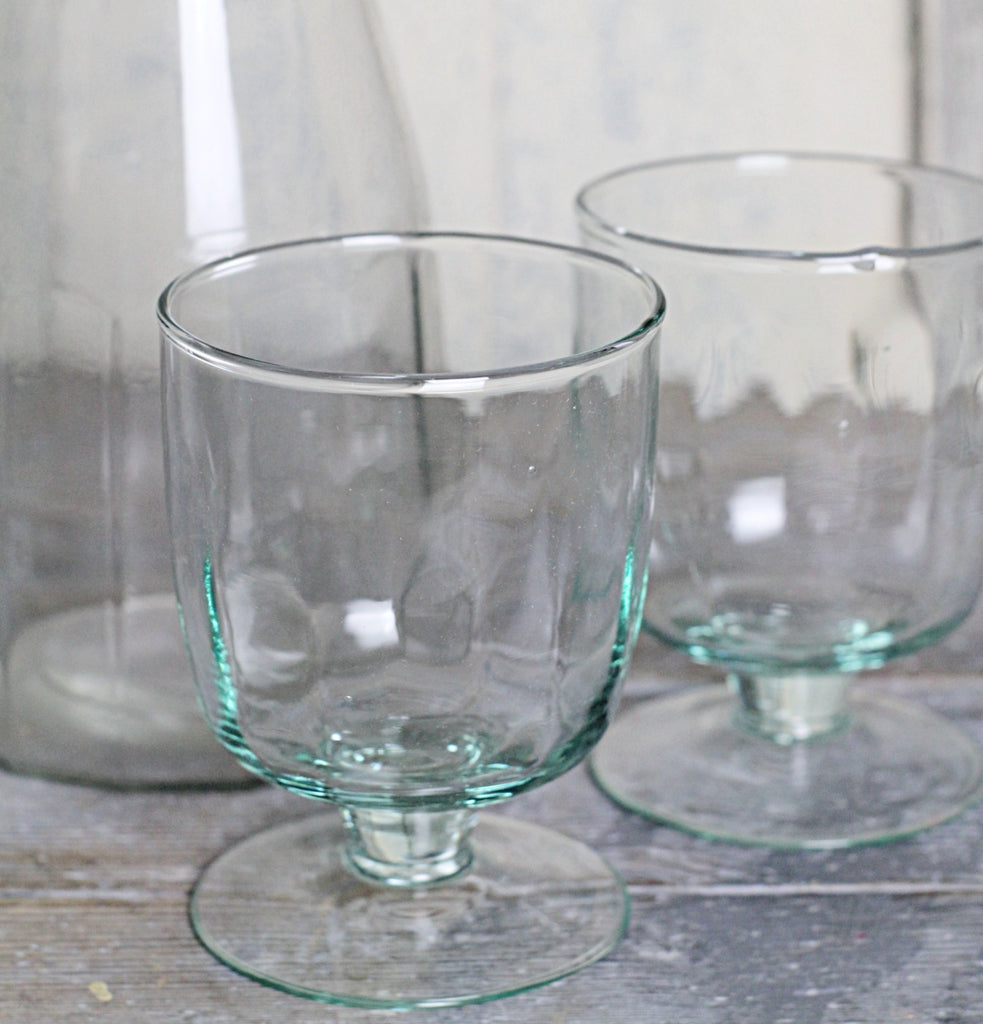 recycled glasses for wine or water