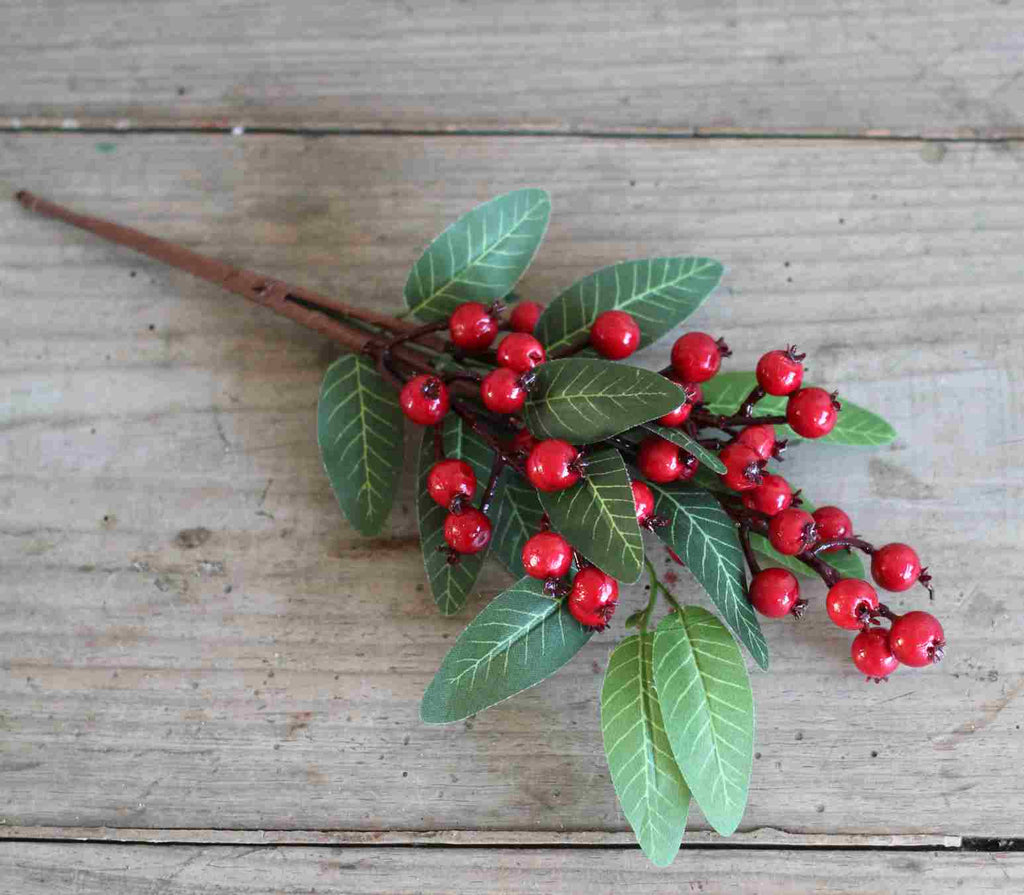 artificial red berry stem