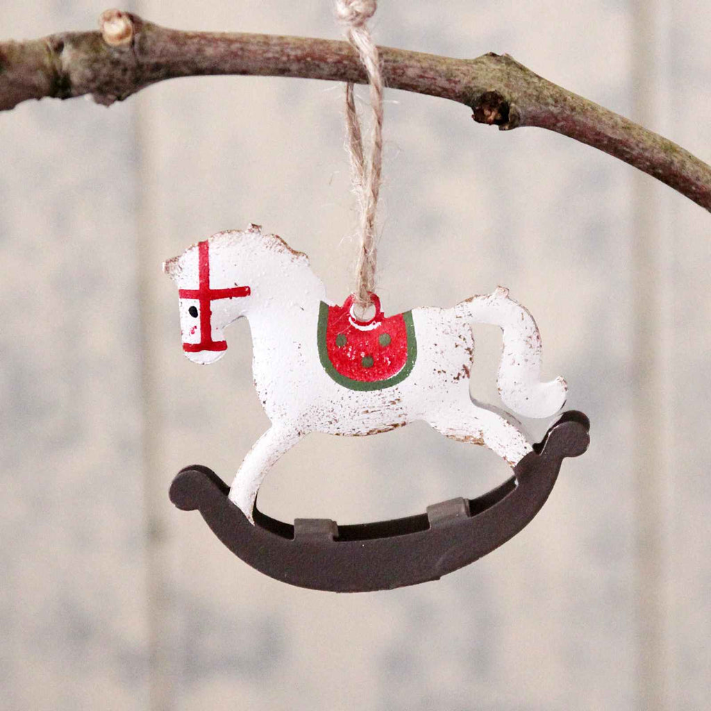 Hanging Rocking Horse Vintage Christmas Decoration