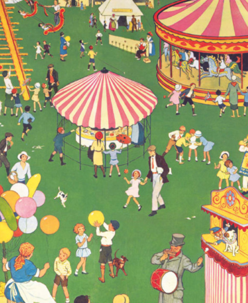 Children at the Country fair - Greeting card - Homeware Store