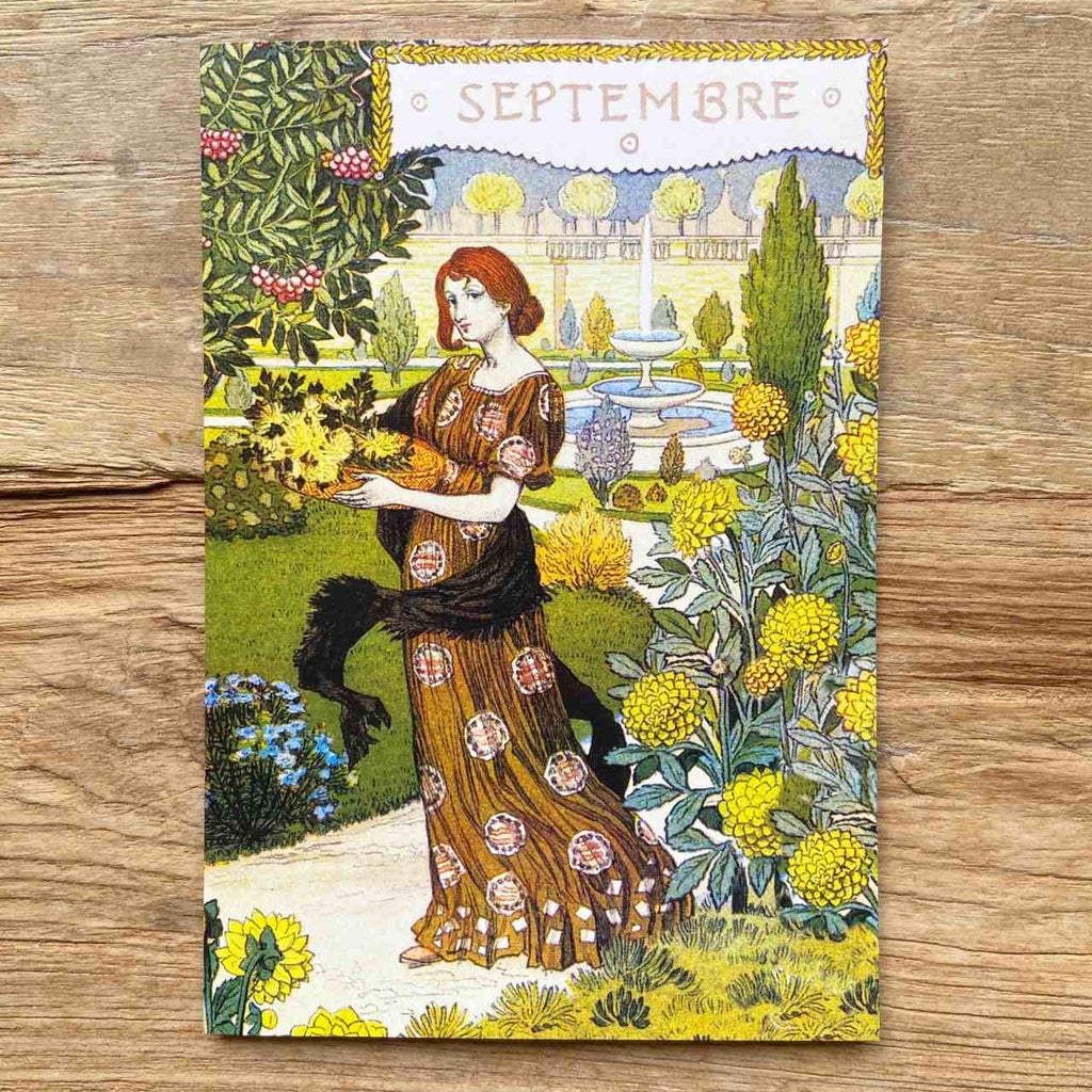 French Months Vintage Greeting card - September | Closet & Botts
