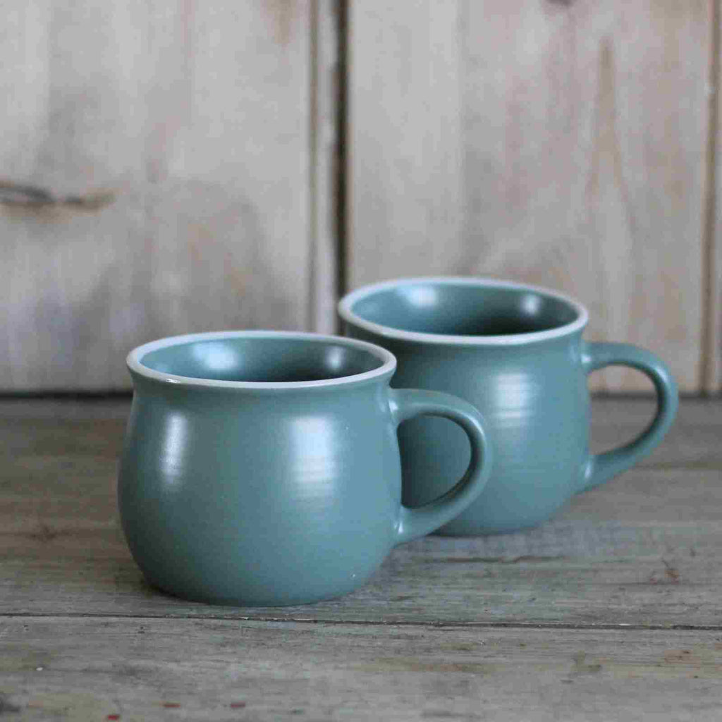 stoneware mug in green