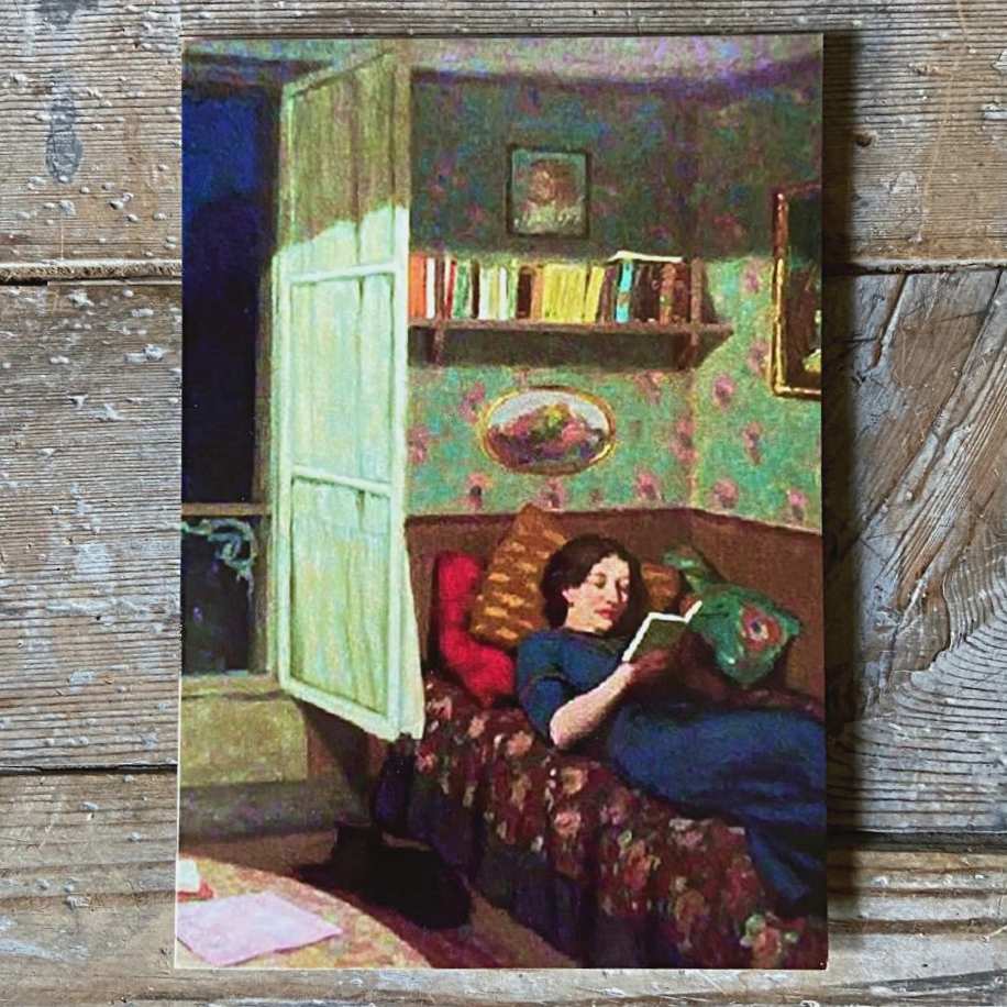 Vintage card - Vilma Reading