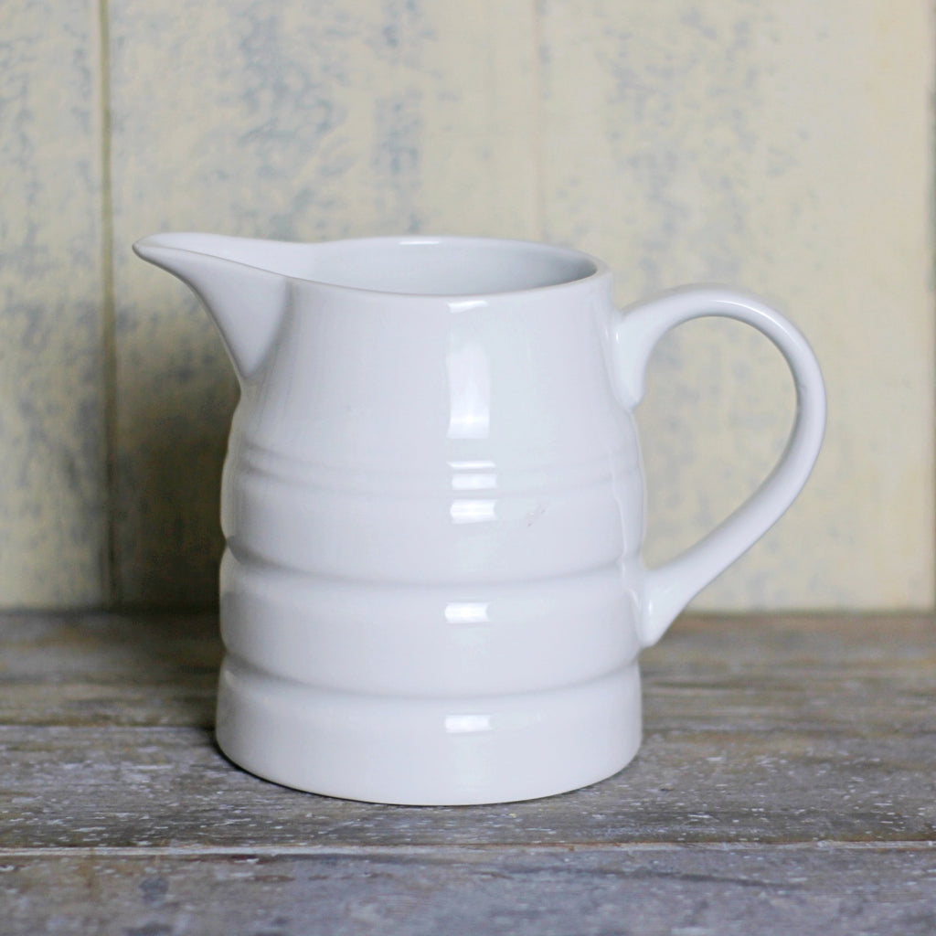 white ceramic jug vintage tableware