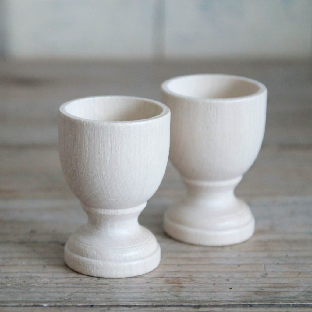 Turned Wooden Egg Cups