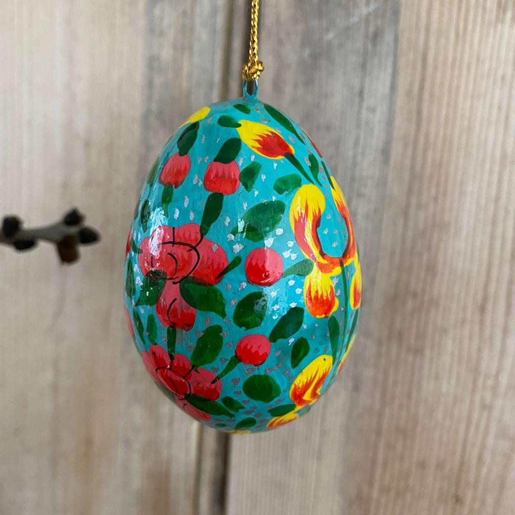 Wooden Painted Hanging Egg