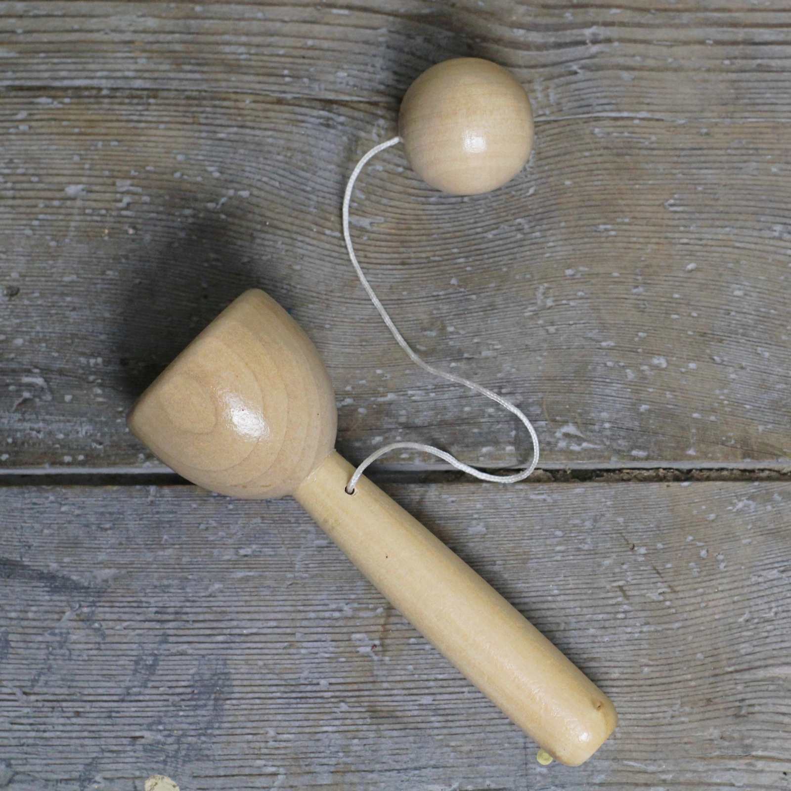 Wooden Cup and Ball Game