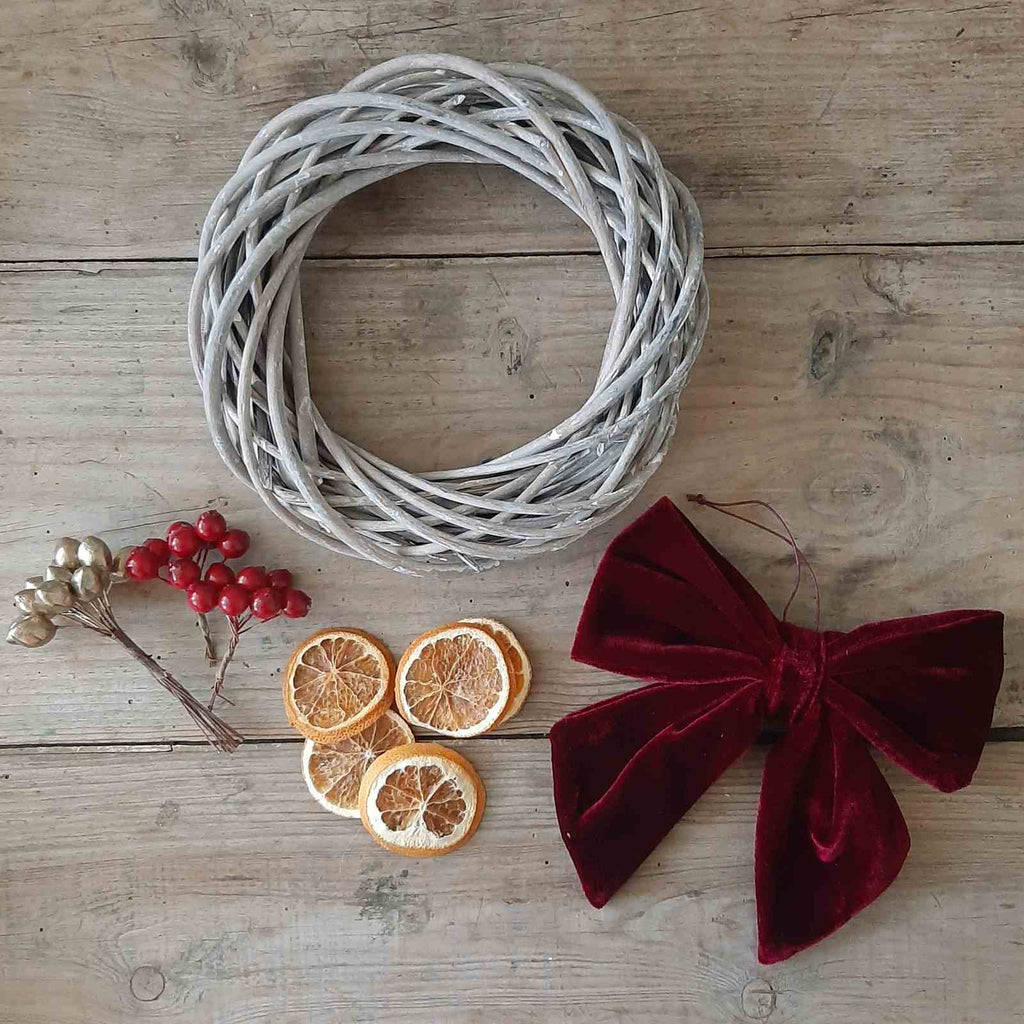 Grey Wicker Wreath