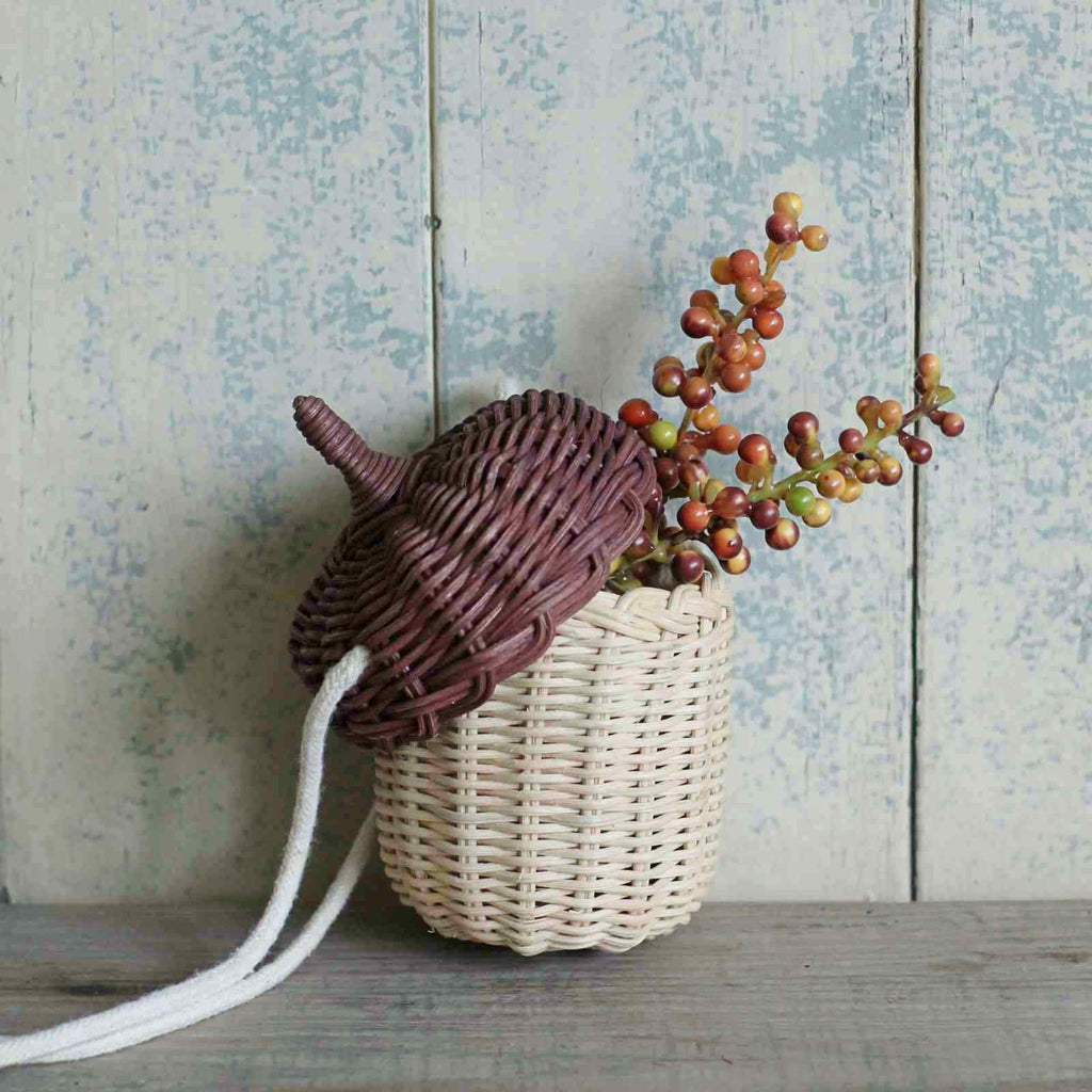 Kid's Acorn Basket Bag with Autumn berries