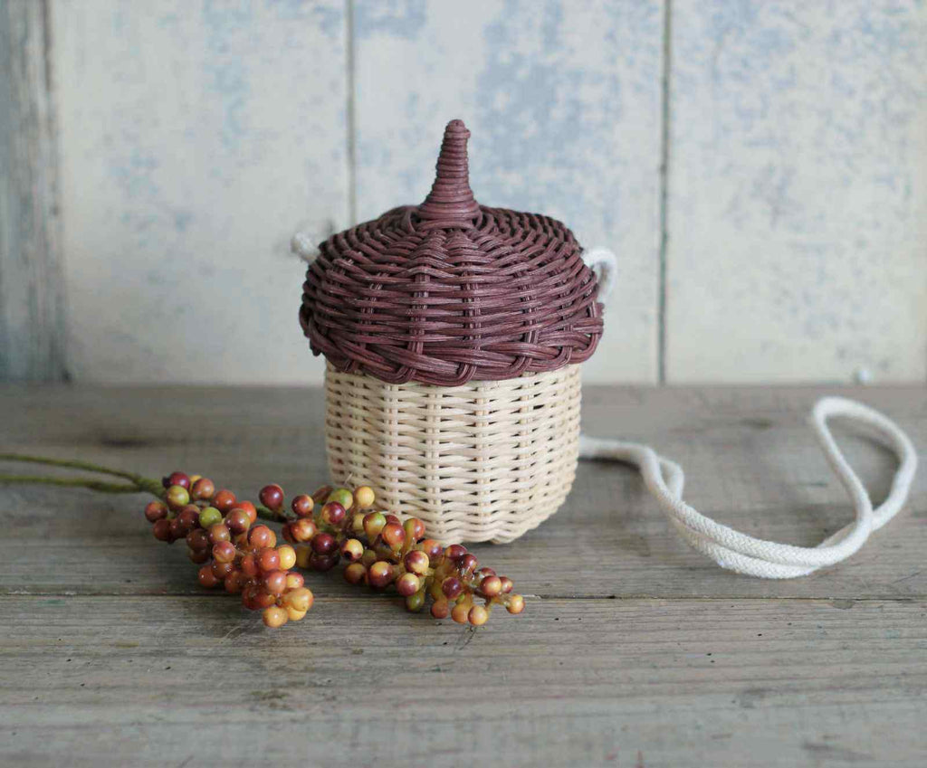 Kid's Acorn Basket Bag with Autumn berries