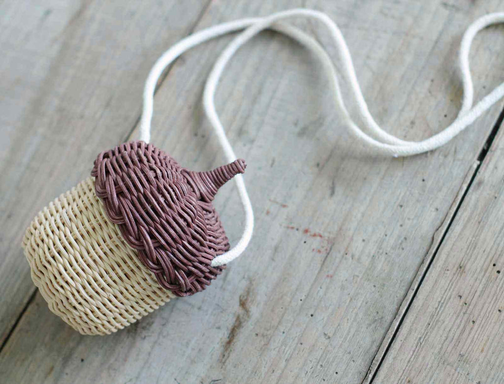 Kid's Acorn Basket Bag with hanging strap