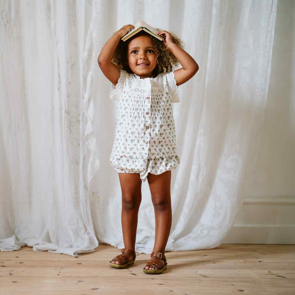 Girl’s Clementine Blouse - Cross Stitch Rose
