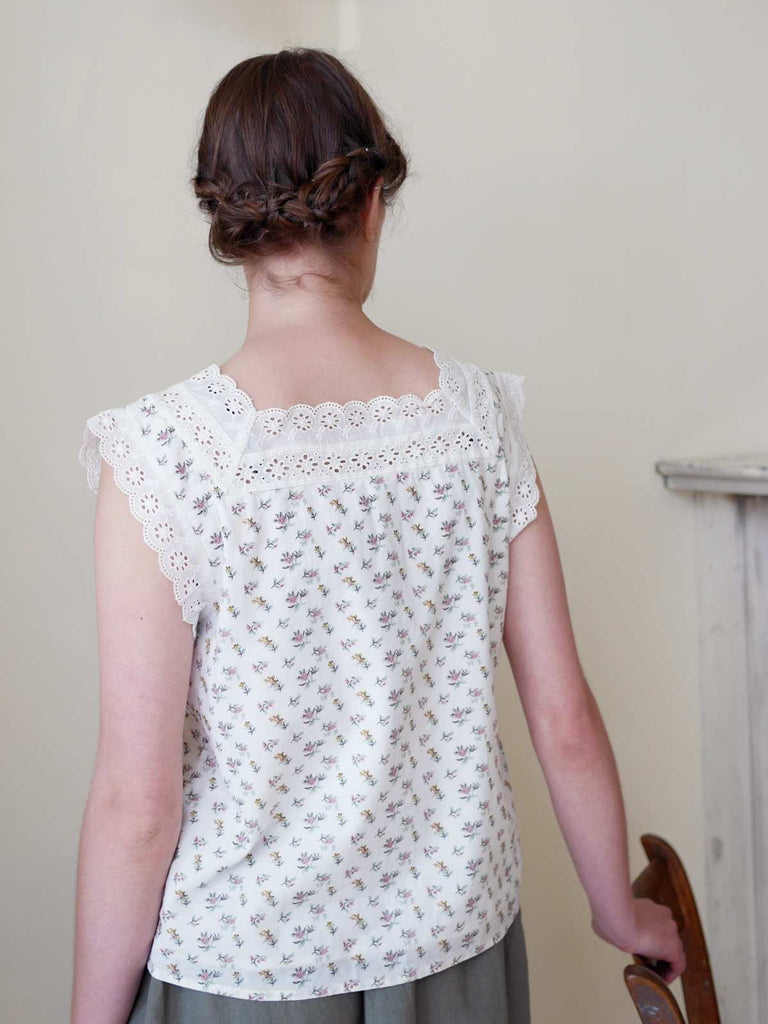 Ladies Clementine Blouse - Cross Stitch Rose