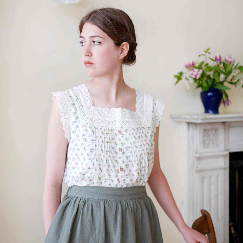 Ladies Clementine Blouse - Cross Stitch Rose